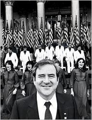 Falwell rally outside Virginia statehouse 1980