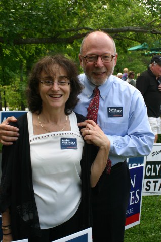 Andru Valinsky, candidate for Executive Council and his wife...